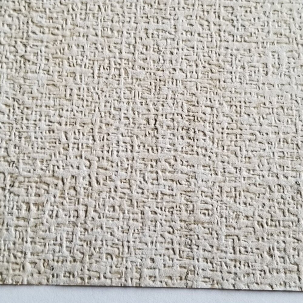 Vtg Wallpaper Sample Sheet Neutral Natural Texture Design Craft Supply Dollhouse